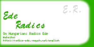 ede radics business card